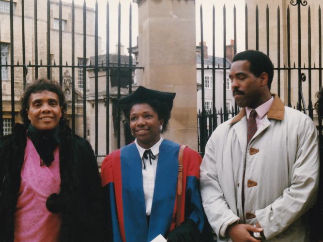 graduation day with mother brother sister in law
