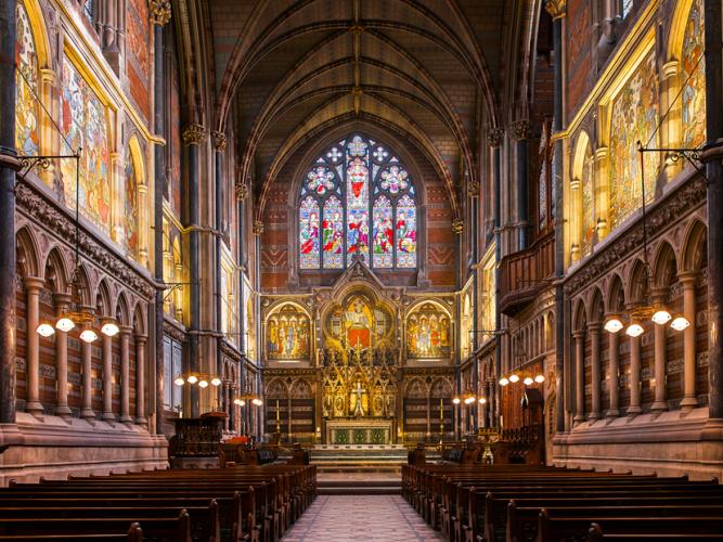 interior of keble college chapel